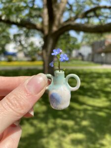Miniature throwing design junction, throwing classes, mini vase